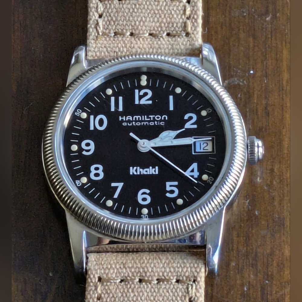 Hamilton Khaki 8753 Automatic Men's Watch, Coin Edge Bezel, 35mm